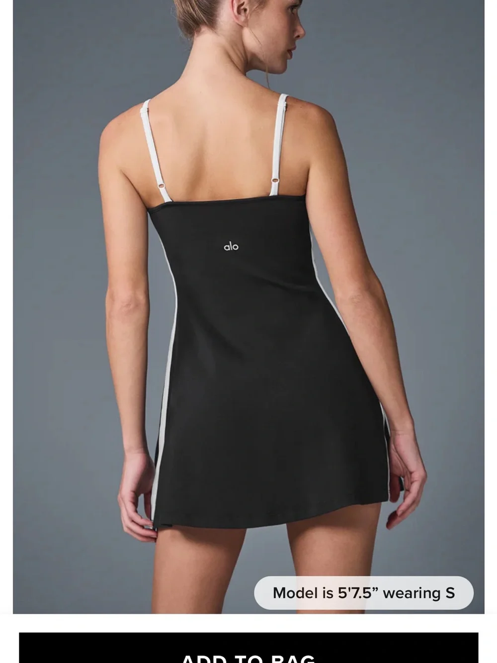ALO Yoga Black and White Tennis Dress
